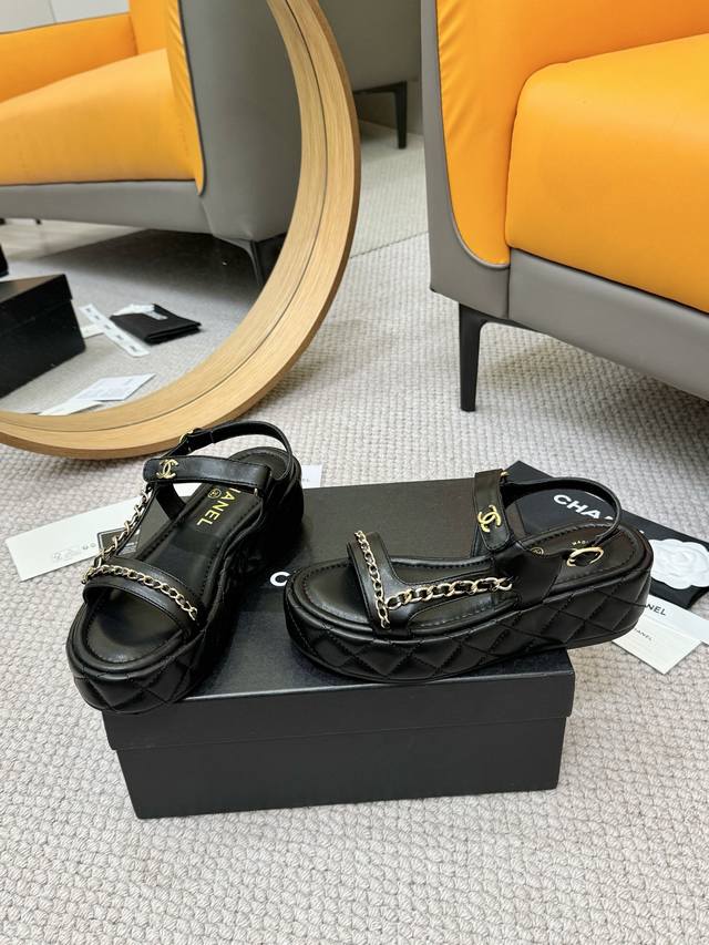 Factory P Batch P Chanel 2025 Spring Counter Top Chain Sandals This Classic Desi
