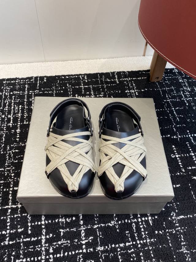 Purchasing Level Rick Owens New Model, Curved Birkenstock Half-Slippers Couple S