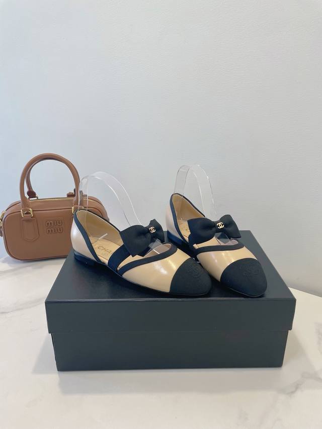Chanel Chanel Jennie Same Style 25C Bow Mary Jane, Snow White Bow Mary Jane Sing