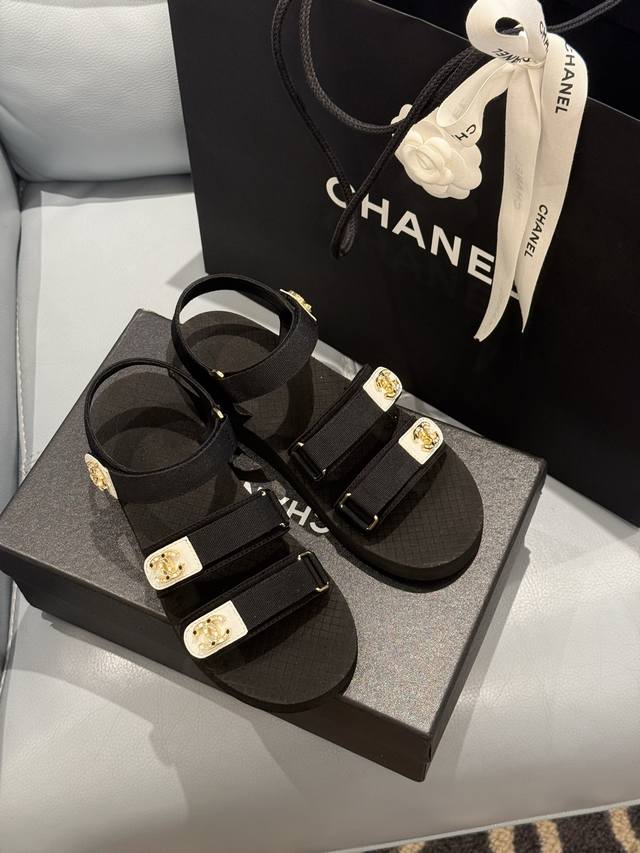 Chanel Ss25 New Arrival Chanel 25 Spring And Summer Velcro Sandals! This Kind Of