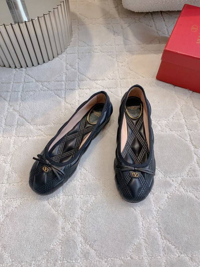 Factory Price P Valentin*New Bow Ballet Shoes, Bow Elements Are Sweet And Age-Re
