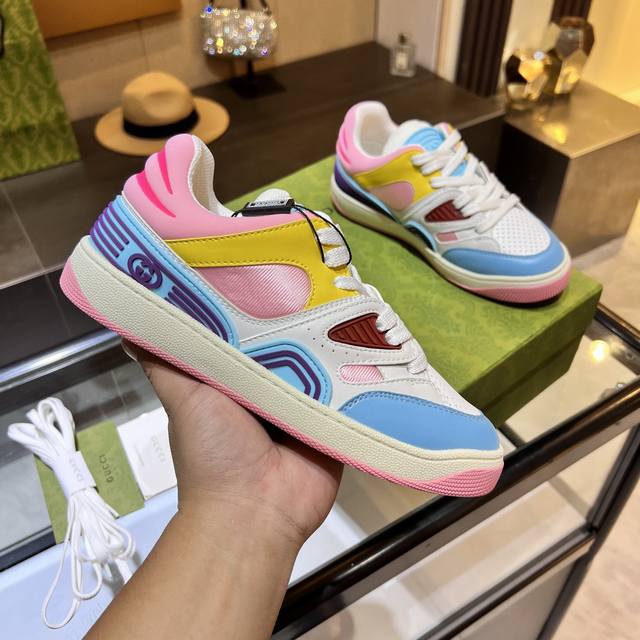 Rush Price: Men's +10 Gucci Low-Top Sneakers Couple's Top Version! New Color Mat