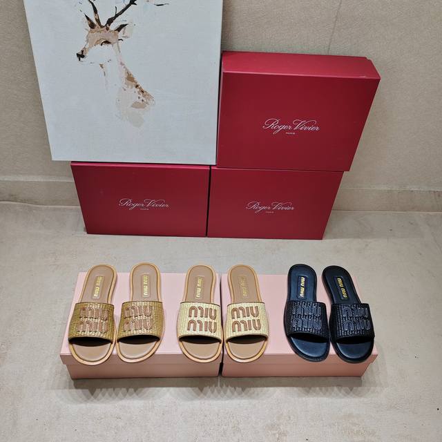 Impulse Price: Miumiu Miu Miu New Spring And Summer Slippers Series New A New Se