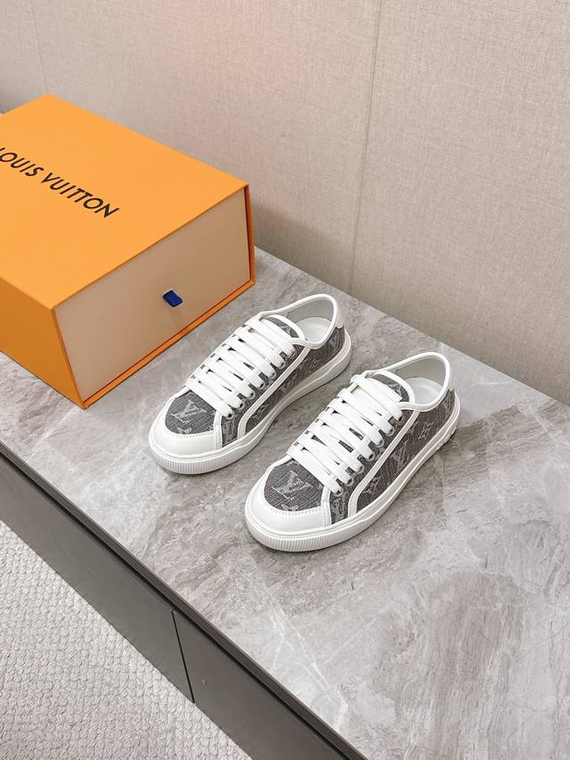 Lvlouis Vuitton Lagoon Sneaker 25Ss Spring And Summer New Style Denim Denim Canv