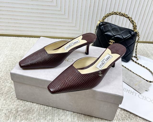 Jimmy Choo Jimmy Choo 25Th New Model, Jc Lizard Pattern Mule Small Square Head H