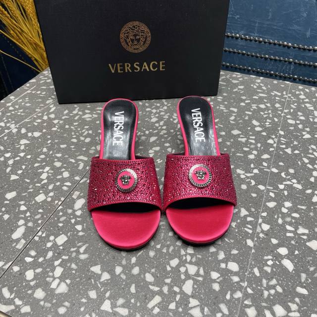 Versace Versace New Counter Upper: Silk Hot Diamond Lining Pad: Sheepskin Heel H