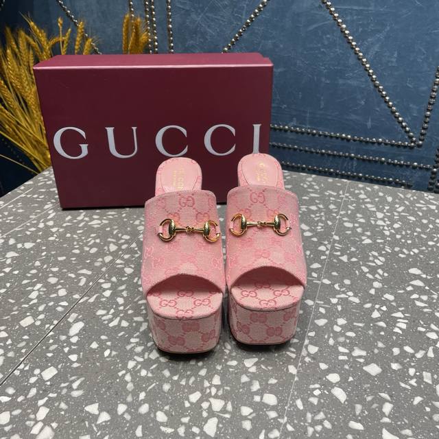 G Home Gucci Counter New Waterproof Platform Horsebit Buckle Hemp Rope Braided W
