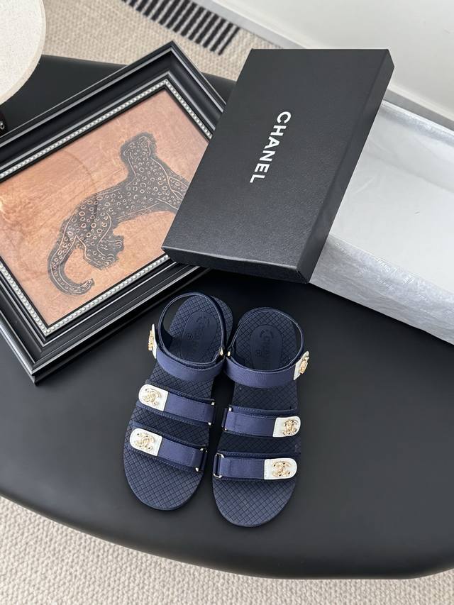 Chanel 25K New Velcro Beach Shoes Original Mold High Quality! Environmentally Fr