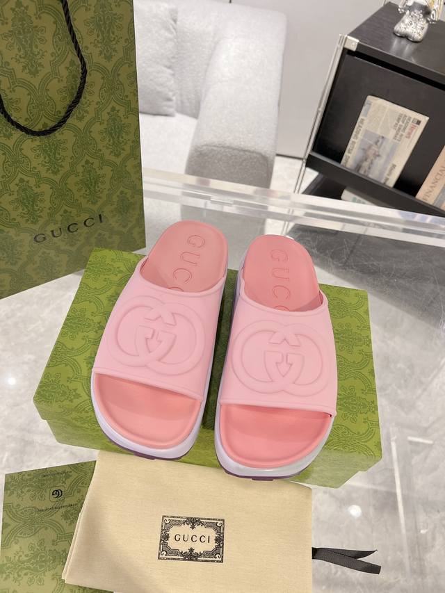 Gucci 23Ss Spring And Summer Single Product New Thick-Soled Beach Couple Slipper