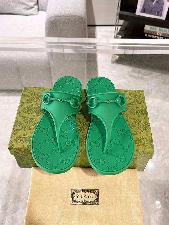 Running Volume Gucci Women's Horsebit Buckle Thong Sandals Top Version Spring An