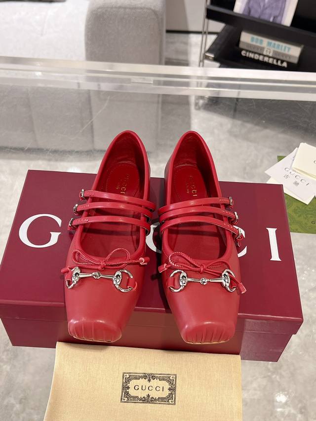 Leather Gucci Women's Horsebit Square Toe Ballet Flats Top Edition Buy Two Pairs