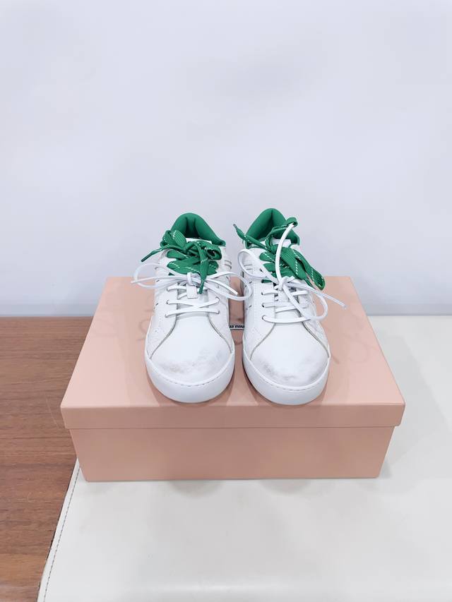 Miumi* Miu Miu 25Ss Spring/Summer New Biscuit Shoes Forrest Gump Shoes Casual Sn