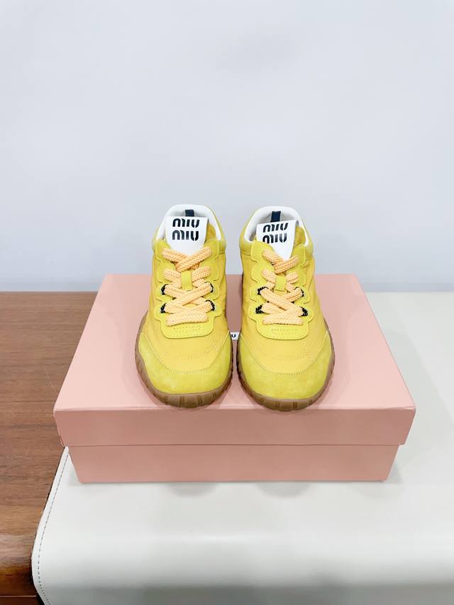 Buttons +10 Miumi* Miu Miu 25Ss Spring And Summer New Biscuit Shoes Forrest Gump