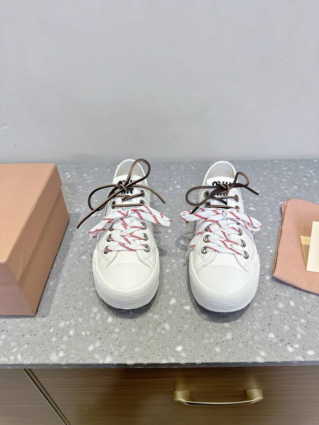 Leather Miu Miu 25Ss Spring And Summer New Retro Casual Shoes This Season Miu Mi