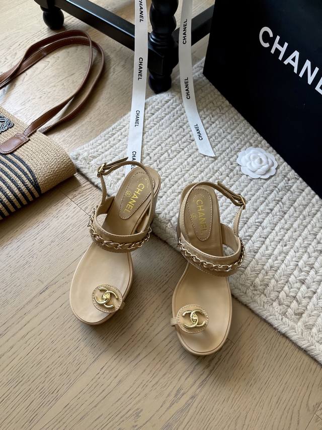 Chanel 25C Early Spring New Thick-Soled Autumn Sandals! Top Version! Available F