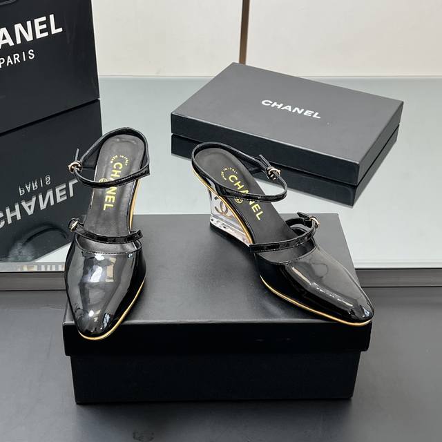 Factory Price High Quality! 2025 New Chanel Chanel Crystal High Heels And Sandal