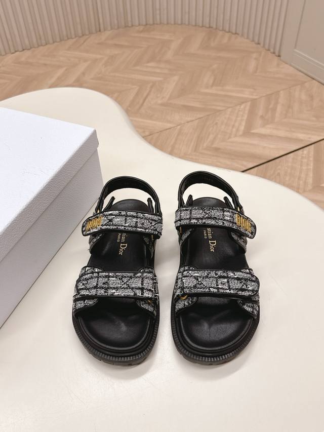 High Version 2025 Dior's Latest Hot Sandals Classic Upgraded Velcro Sandals Orig