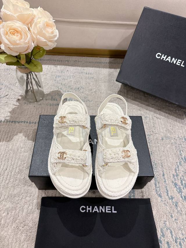 C Home Wool Braided Velcro Sandals Beach Shoes Top Counter Quality One Of The Cl