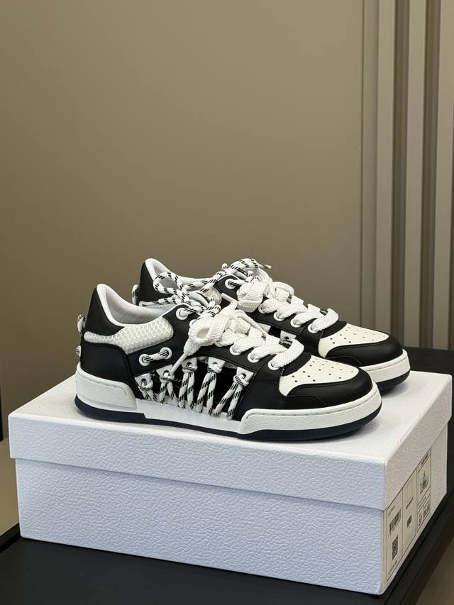 Dior Dior Latest First Series Hollow High-Top Casual Sneaker In White Calfskin W