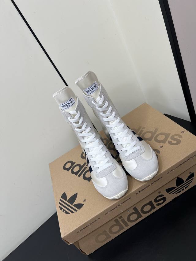 Adidas Japan Lace-Up High-Top Boxing High-Top Shoes Adidas Boxing Shoes That Jen