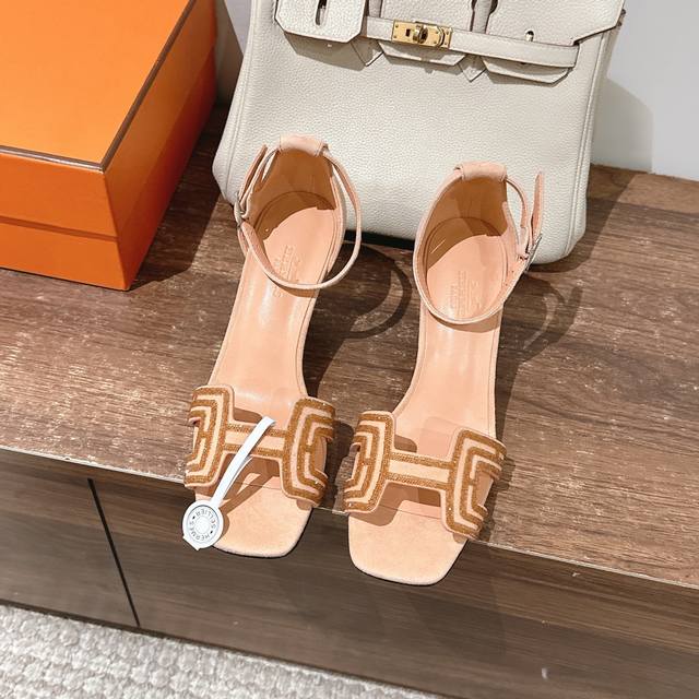 7Cm Group Picture Factory Price P Hermes Joy 40 High-Heeled Sandals Are Fashiona
