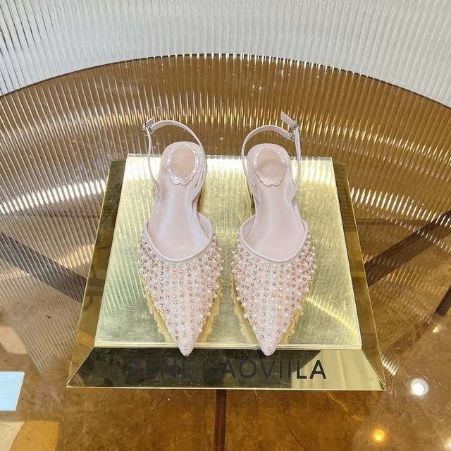 R C S Heavy Industry Rc Crystal Pearl Gem Lace Flat Heel Shoe Wedding Shoe Serie