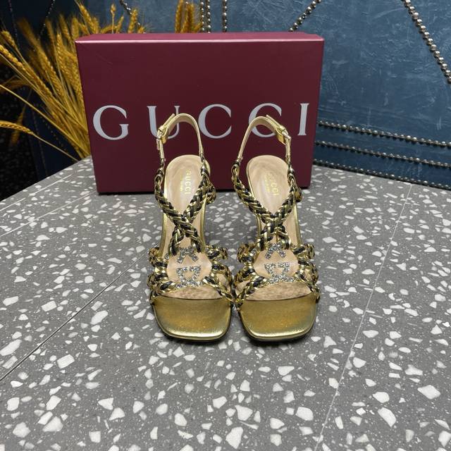 G High-End Boutique Gucci Crystal Embellished Diamond Buckle Sandals, Top Purcha