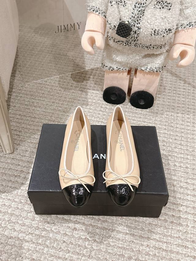 25Fw Chanel's Latest Early Spring Color Chanel Bow Ballet Flat Shoes Believe Me,