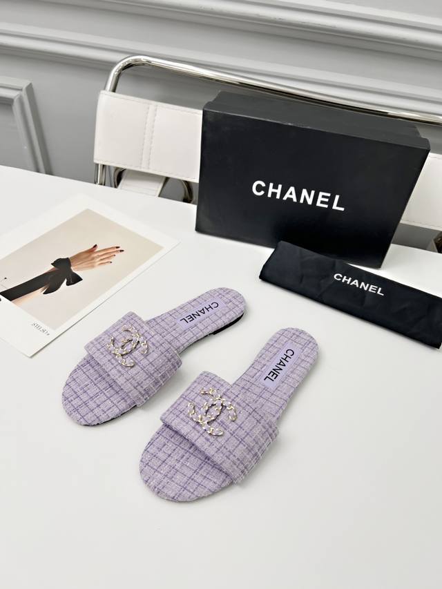 Chanel Chanel New Slippers Official Website Counter, Outer Sheepskin, Inner Shee