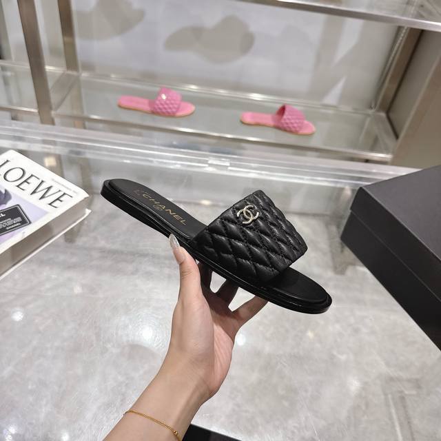 Chanel 2025Ss Spring And Summer New High-Heeled Lambskin Sandals And Slippers To