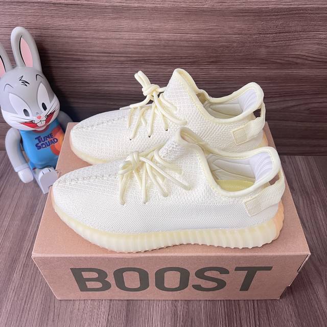One Size Smaller Top Version Adidas Originals Yeezy Boost 350 Butter Shock-Absor