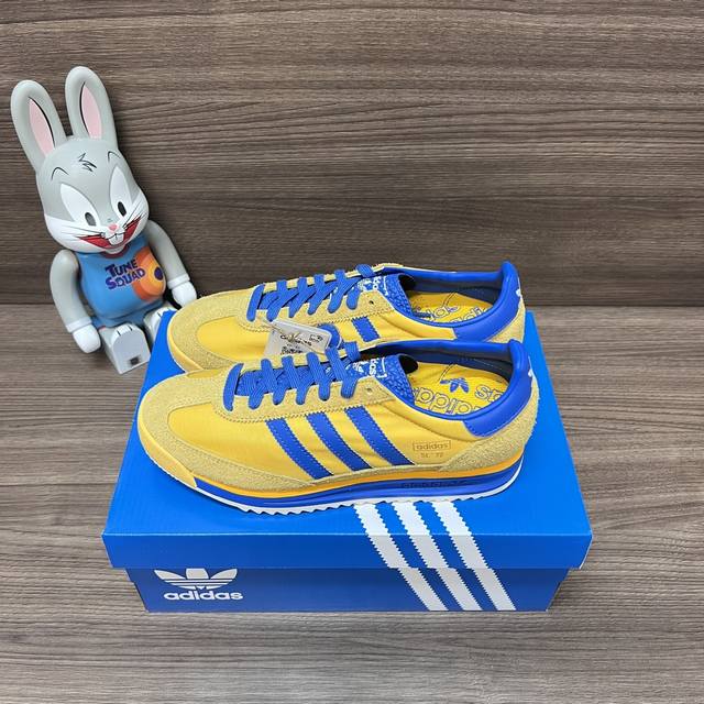 Top Version Adidas Originals Sl 72 Low-Top Casual Sports Couple Shoes Yellow And