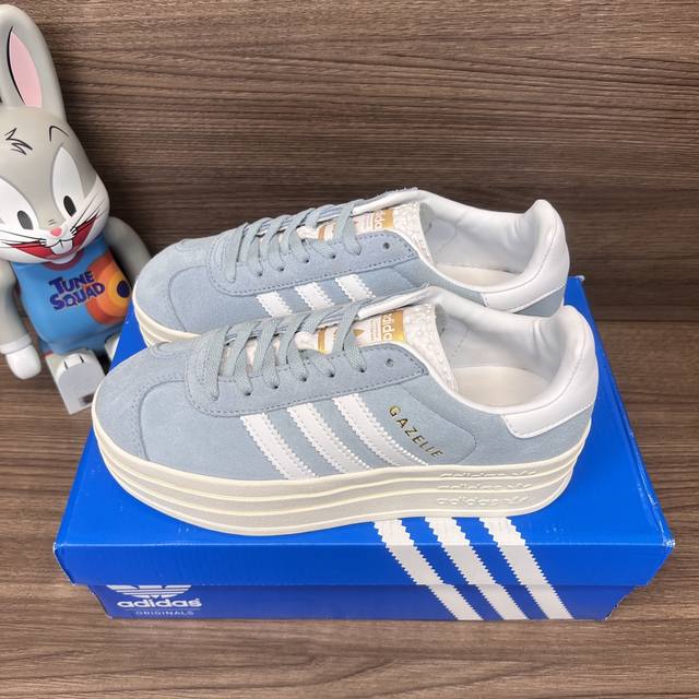 Top Version Adidas Originals Gazelle Comfortable Trendy Thick Sole Wear-Resistan