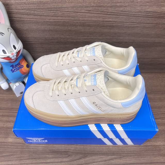 Top Version Adidas Originals Gazelle Comfortable Trendy Thick Sole Wear-Resistan