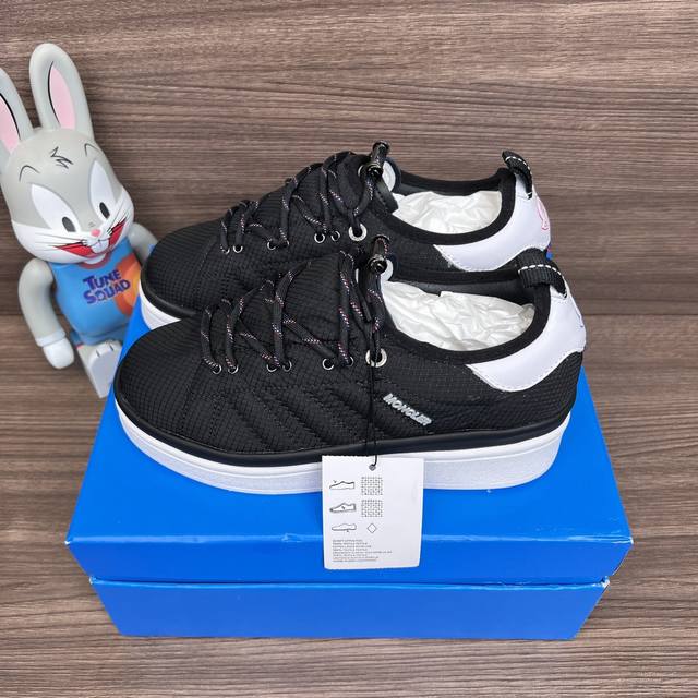 Top Version Adidas Originals X Moncler Leather Round Toe Lace-Up Low-Top Sneaker