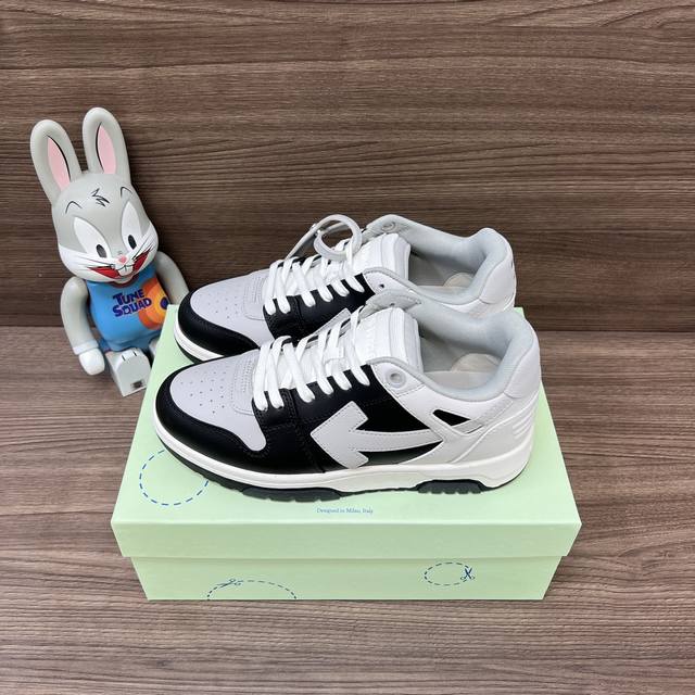 Top Version Off-White Out Of Office Low-Top Skateboard Shoes Couple Style Black
