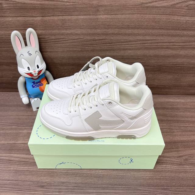 Top Version Off-White Out Of Office Low-Top Skateboard Shoes For Couples In Lake
