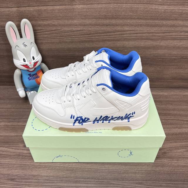 Top Version Off-White Out Of Office Low-Top Graffiti Sneakers Couple Style White
