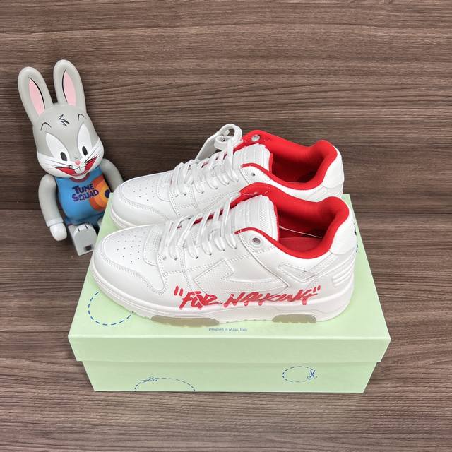 Top Version Off-White Out Of Office Low-Top Graffiti Sneakers Couple Style White