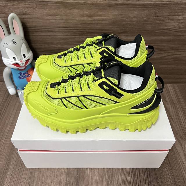 Top Version Moncler Trailgrip Mesh Lace-Up Round Toe Low-Top Sports Casual Shoes