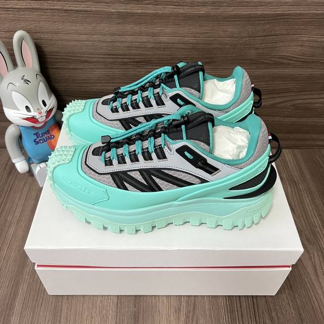Top Version Moncler Trailgrip Mesh Lace-Up Round Toe Low-Top Sports Casual Shoes