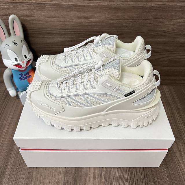 Top Version Moncler Trailgrip Mesh Lace-Up Round Toe Low-Top Sports Casual Shoes