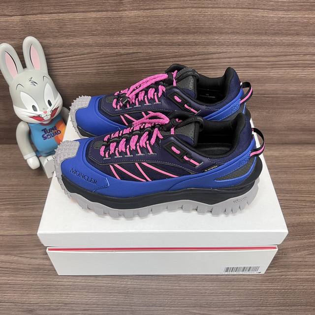 Top Version Moncler Trailgrip Mesh Lace-Up Round Toe Low-Top Sports Casual Shoes