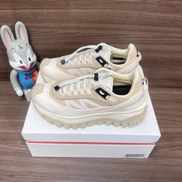 Top Version Moncler Trailgrip Mesh Lace-Up Round Toe Low-Top Sports Casual Shoes