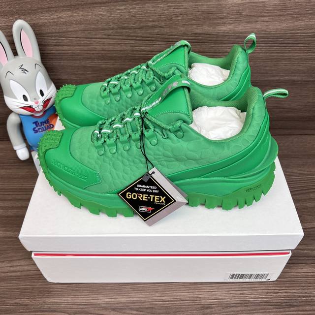 Top Version Moncler Trailgrip Mesh Lace-Up Round Toe Low-Top Sports Casual Shoes