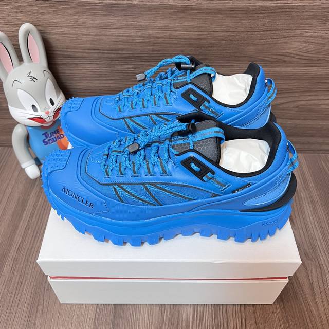 Top Version Moncler Trailgrip Mesh Lace-Up Round Toe Low-Top Sports Casual Shoes