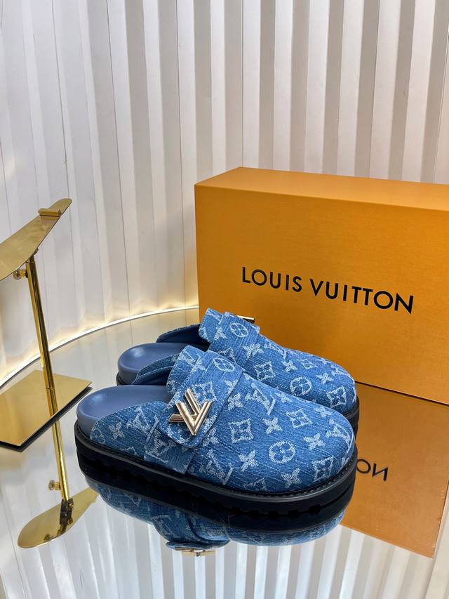 Factory: Women's And Men's Top Version Louis Vuitton Lv Baotou Slippers Donkey B