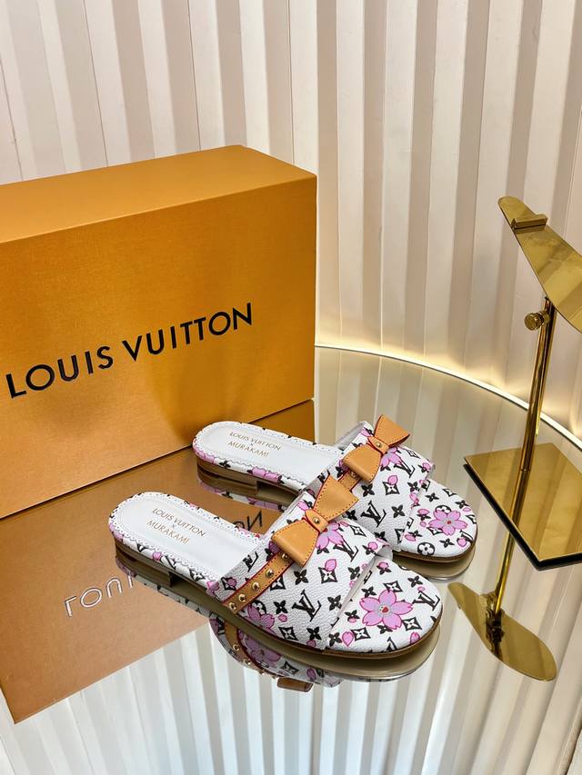 Top Version Lv Donkey 25Ss Colorful Old Flower Leather Is So Beautiful-The Lates
