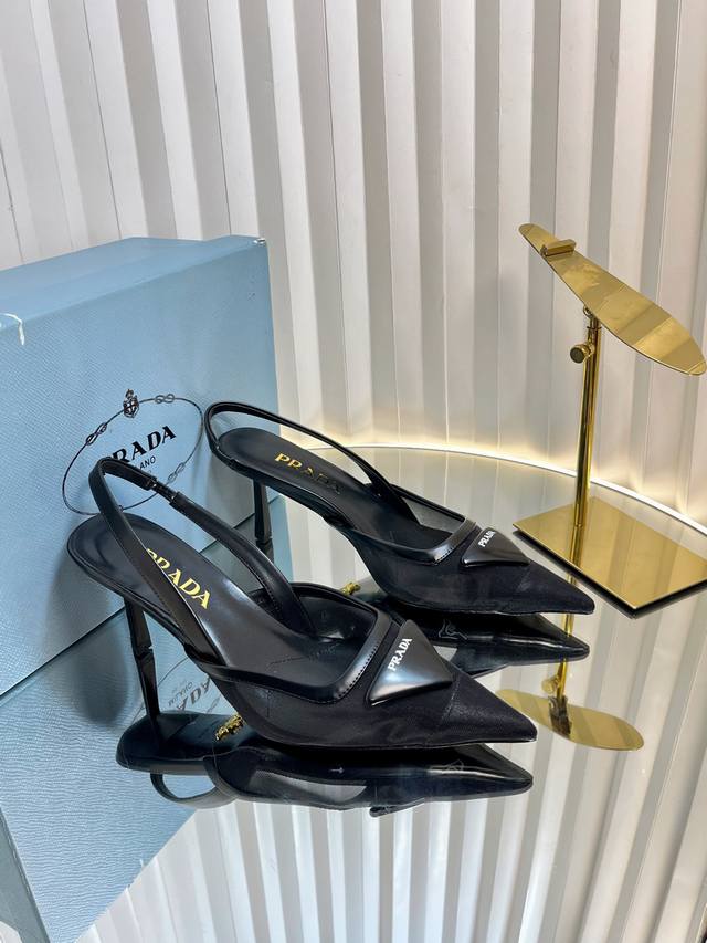 Prada Prada Spring And Summer New Mesh Sandals This Year's Prada Small Heel Desi