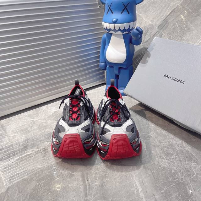 Factory Ice Version Platform Reduced Black, Grey And Red Mesh, Polyurethane And